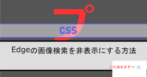 Microsoft Edgeの画像検索をCSSだけで非表示にする方法のアイキャッチ画像