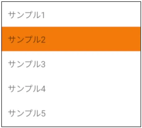 CollectionViewの選択時の動作イメージ（Android）